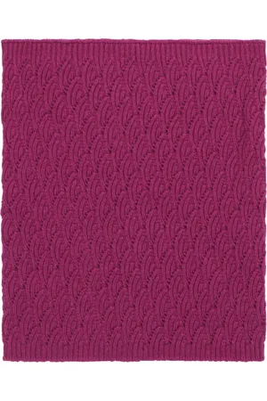 Malo Accessoires, Dames, Paars, ONE Size, Kasjmier, Kasjmier Geribbelde Gebreide Kraag Trui