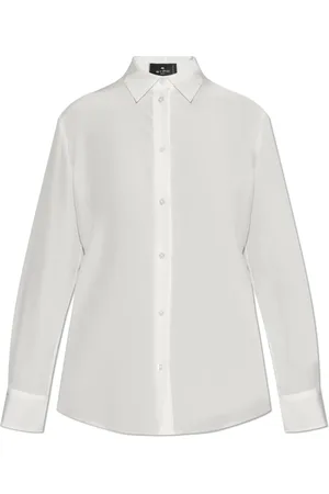 Etro Blouses & Shirts, Dames, Wit, XS, Zijden Overhemd