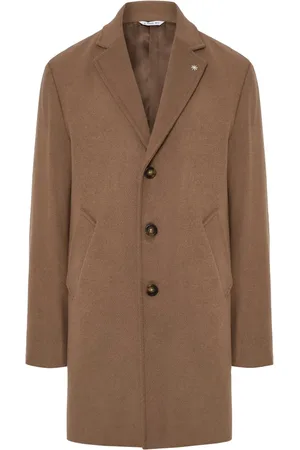 Manuel Ritz Mantels, Heren, Bruin, M, Bruine Knoop Camel Jas