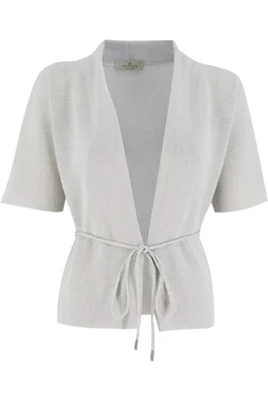 PANICALE Truien, Dames, , S, Katoen, Katoenen vest met zelfbindende riem