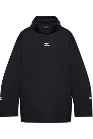 Balenciaga Tops, Heren, Zwart, M, Katoen, T-shirt uit de Skiwear collectie
