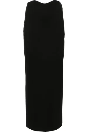 Staud Rokken, Dames, Zwart, S, Zwarte Jersey Rok Scallop Taille