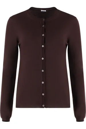 Malo Truien, Dames, Bruin, S, Wol, Geribbelde gebreide wollen vest