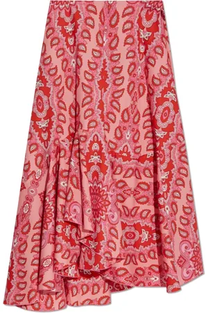 Etro Rokken, Dames, Rood, XS, Katoen, Katoenen Rok met Decoratief Patroon