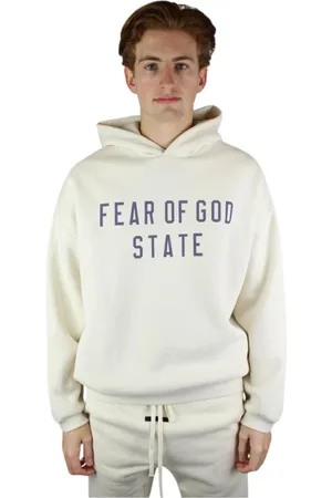 FEAR OF GOD Sweatshirts & Hoodies, Heren, Wit, S, Katoen, Luxe Shell Fleece Hoodie