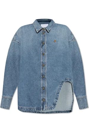 The Attico Blouses & Shirts, Dames, Blauw, 2Xs, Denim, Denim Overhemd
