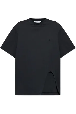 The Attico Tops, Dames, Zwart, 2Xs, Katoen, T-shirt met logo