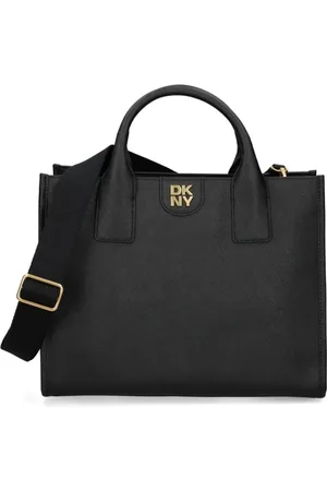 DKNY Tassen, Dames, Zwart, ONE Size, Leer, Zwarte Tote Tas voor Vrouwen