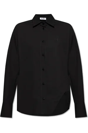 The Attico Blouses & Shirts, Dames, Zwart, S, Katoen, Logo Shirt