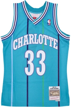 Mitchell & Ness Tops, Heren, Blauw, M, Polyester, Alonzo Mourning Basketbal Tanktop