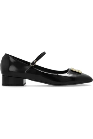 Dolce & Gabbana Schoenen, Dames, Zwart, 37 1/2 EU, Leer, Met hakken balletflats Mary Jane