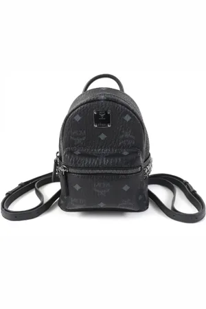 MCM Pre-owned, Dames, Zwart, ONE Size, Pre-owned Leather backpacks