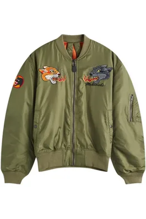 Maharishi Jassen, Heren, Groen, S, Nylon, Dualithi Panther Flight Jacket Olijf