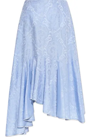 Etro Rokken, Dames, Blauw, 2Xs, Katoen, Katoenen Rok met Decoratief Patroon