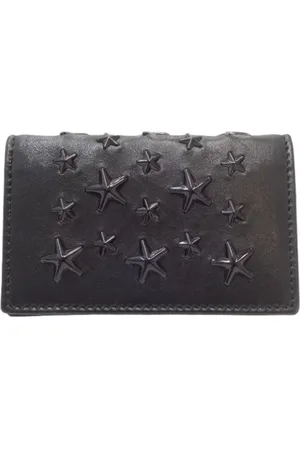 Jimmy Choo Pre-owned, Dames, Zwart, ONE Size, Leer, Tweedehands leren portemonnees