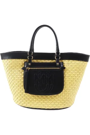 Miu Miu Pre-owned, Dames, Zwart, ONE Size, Pre-owned Fabric handbags