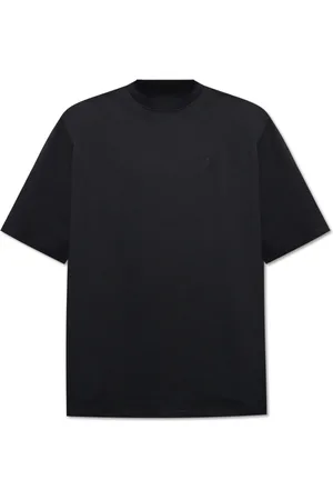 The Attico Tops, Dames, Zwart, S, Katoen, T-shirt met logo