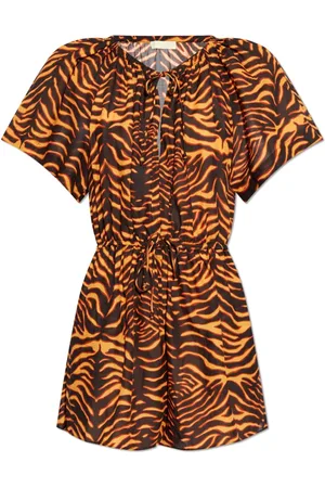ULLA JOHNSON Jumpsuits & Playsuits, Dames, Bruin, M, Katoen, Jumpsuit Valeria