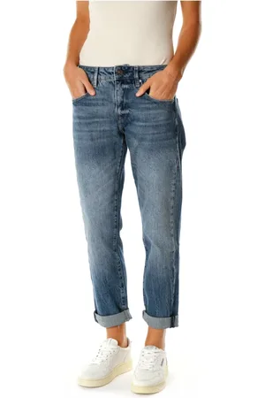 G-Star Jeans, Dames, Blauw, W29 L30, Denim, Mid Waist Boyfriend Fit Jeans