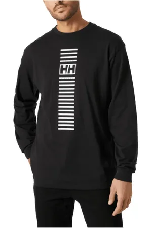 Helly Hansen Tops, Heren, Zwart, L, Katoen, Lange Mouw Urban T-shirt Zwart