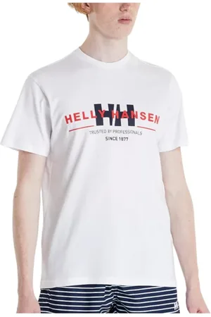 Helly Hansen Tops, Heren, Wit, S, Katoen, Kern Grafisch T-shirt