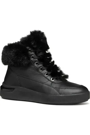 Geox Schoenen, Dames, Zwart, 39 EU, Leer, Zwarte enkellaarsjes voor vrouwen