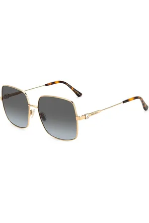 Jimmy Choo Accessoires, Dames, Geel, ONE Size, Gele Metalen Zonnebril