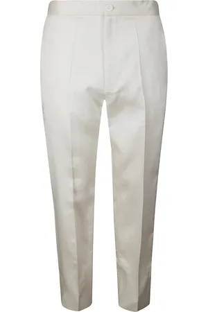 SETCHU Broeken, Dames, Wit, S, Wol, Origami Zijde Wollen Broek
