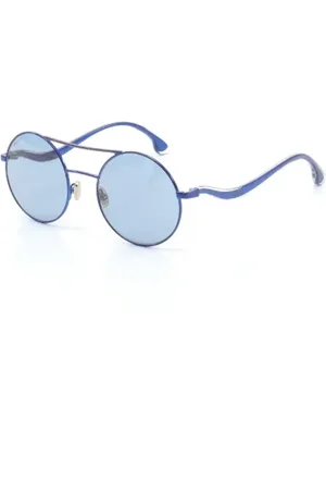 Jimmy Choo Pre-owned, Dames, Blauw, ONE Size, Pre-owned Metal sunglasses