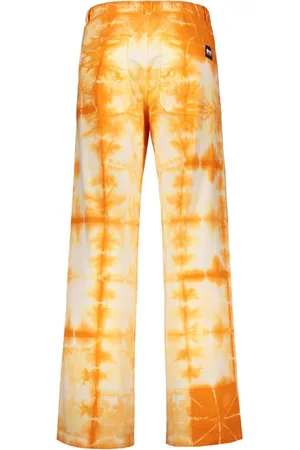 Nahmias Broeken, Heren, Oranje, W30, Katoen, Tie Dye Baggy Broek