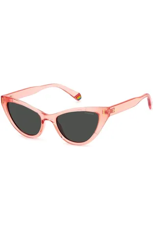 Polaroid Accessoires, Dames, Roze, ONE Size, Roze Plastic Zonnebril met Gepolariseerde Grijze Lenzen
