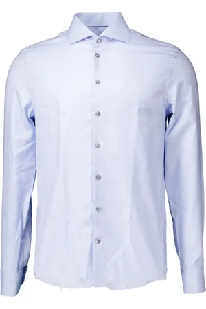 john miller Overhemden, Heren, Blauw, L, Lichtblauw Overhemd Lange Mouw