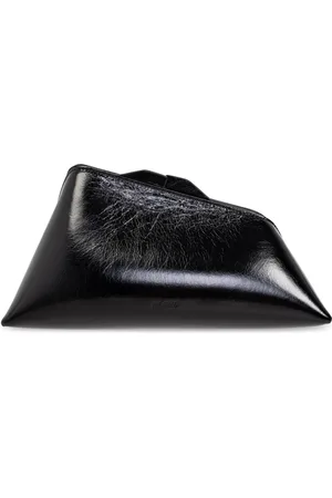 The Attico Tassen, Dames, Zwart, ONE Size, Leer, Clutch