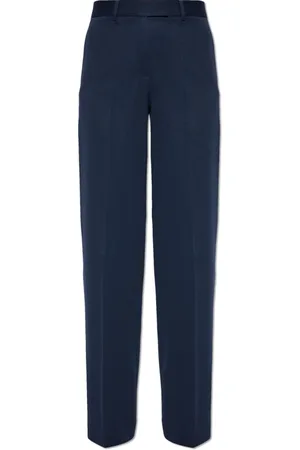 The Attico Broeken, Dames, Blauw, 3Xs, Wol, Wollen Broek
