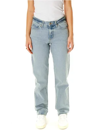 Lee Jeans, Dames, Blauw, W29 L31, Denim, Straight Fit Mid Waist Jeans