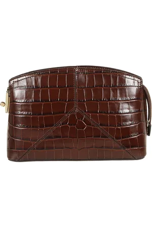 Victoria Beckham Tassen, Dames, Bruin, ONE Size, Leer, Donkerbruine Crossbody Tas