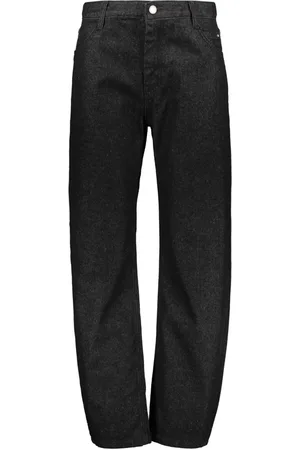 Low Classic Jeans, Dames, Zwart, S, Denim, Klassieke Denim Jeans met Logodetails