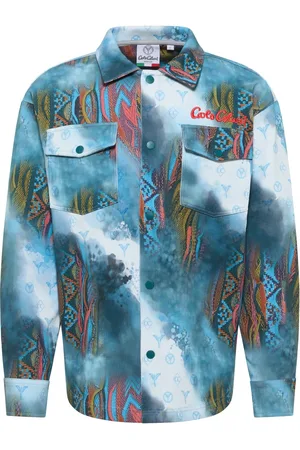 Carlo Colucci Jassen, Heren, Veelkleurig, 4Xl, Sprayed Knit Distaso Shirt