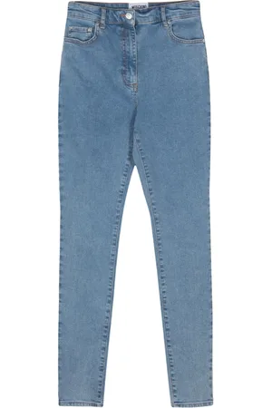 Moschino Jeans, Dames, Blauw, W28, Katoen, Blauwe Skinny Jeans Casual Stijl