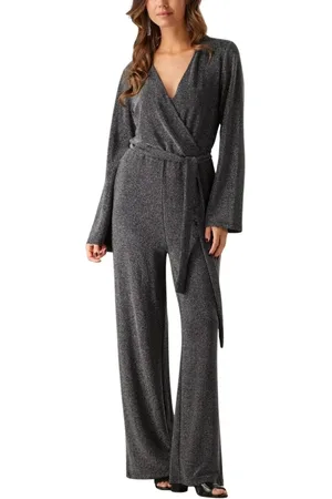 Moves Jumpsuits & Playsuits, Dames, Grijs, M, Zilver Sevyn Midi Jurk