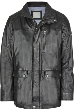 Bugatti Jassen, Heren, Zwart, 2Xl, Heren Leren Parka Jas