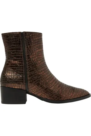 VIA VAI Schoenen, Dames, Bruin, 36 EU, Leer, Rose Baker Enkellaarsjes