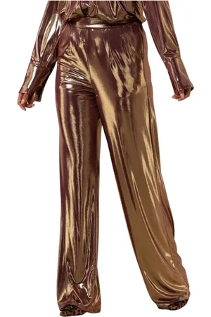AMAYA Amsterdam Broeken, Dames, Geel, XS, Gouden Ida Broeken voor Vrouwen