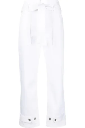 P.A.R.O.S.H. Broeken, Dames, Wit, XS, Katoen, Elegante witte katoenen broek