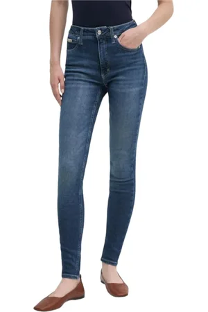Calvin Klein Jeans, Dames, Blauw, W29 L30, Katoen, High Rise Skinny Jeans