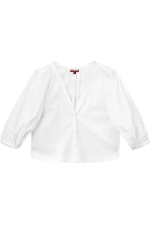 Staud Blouses & Shirts, Dames, Wit, M, Stijlvolle Dill Top voor een Frisse Look