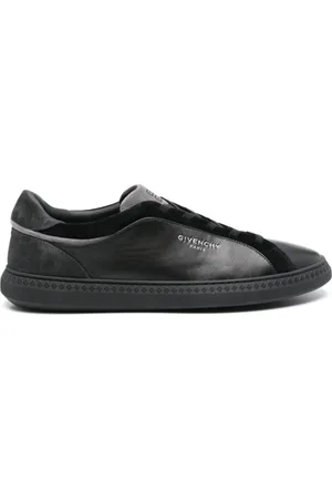 Givenchy Schoenen, Heren, Zwart, 40 1/2 EU, Leer, Zwarte Sneakers met 4G-logo