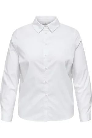 ONLY Blouses & Shirts, Dames, Wit, 3Xl, Stretchy Life Long Sleeve Shirt