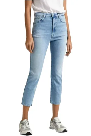 Pepe Jeans Jeans, Dames, Blauw, W28, Moderne Slim Fit High Waist Jeans