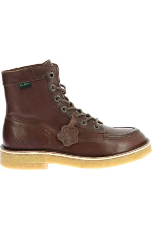 Kickers Schoenen, Heren, Bruin, 40 EU, Leer, Comfortabele Orijeans Laarzen